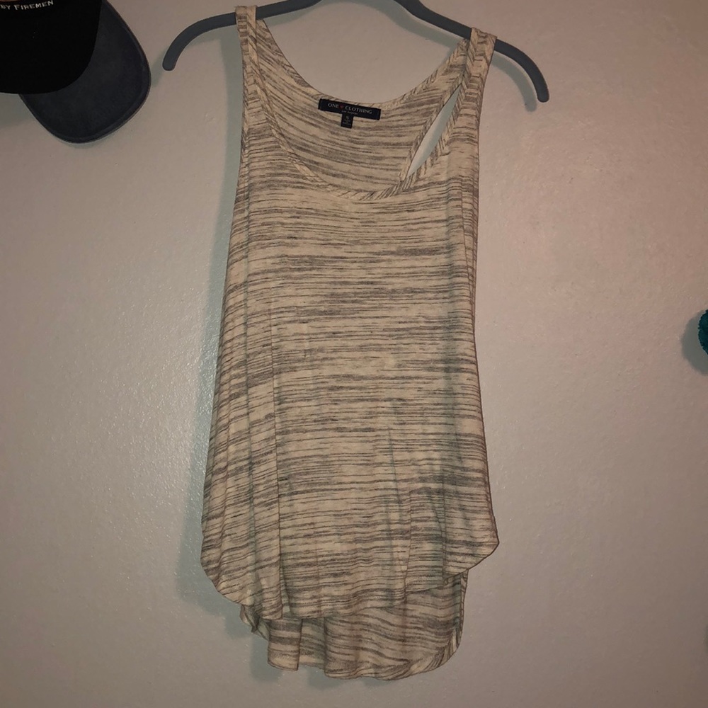 White and Gray Tank Top